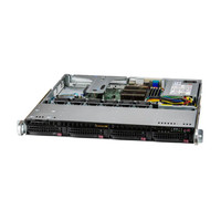 Server platform Supermicro 1U 510T-M SYS-510T-M Intel x 1 DDR4 x 4 4 x 3.5" SATA PSU 1