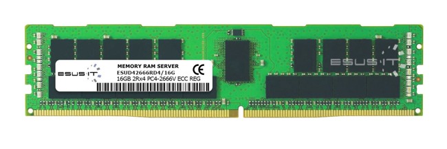 Memory RAM 1x 16GB ESUS IT ECC REGISTERED DDR4 2Rx4 2666MHZ PC4-21300 RDIMM | ESUD42666RD4/16G