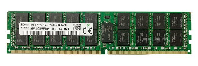 Memory RAM 1x 16GB Hynix ECC REGISTERED DDR4  2133MHz PC4-17000 RDIMM | HMA42GR7MFR4N-TF