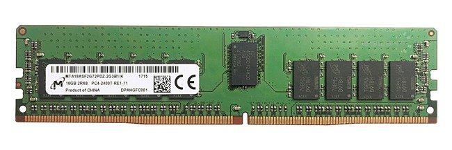 Memory RAM 1x 16GB Micron ECC REGISTERED DDR4  2400MHz PC4-19200 RDIMM | MTA18ASF2G72PDZ-2G3