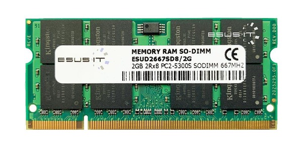 Memory RAM 1x 2GB ESUS IT SO-DIMM DDR2 667MHz PC2-5300 | ESUD2667SD8/2G