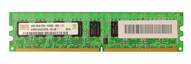 Memory RAM 1x 2GB Hynix ECC UNBUFFERED DDR2  800MHz PC2-6400 UDIMM | HYMP125U72CP8-S6