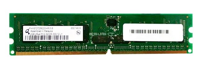 Memory RAM 1x 2GB QIMONDA ECC REGISTERED DDR2  400MHz PC2-3200 RDIMM | HYS72T256220HR-5-A