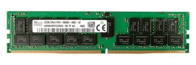 Memory RAM 1x 32GB Hynix ECC REGISTERED DDR4 2Rx4 2666MHZ PC4-21300 RDIMM | HMA84GR7CJR4N-VK