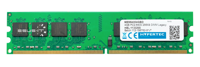 Memory RAM 1x 4GB HYPERTEC NON-ECC UNBUFFERED DDR2 800MHz PC2-6400 UDIMM | MEM64004GBD