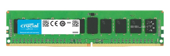 Memory RAM 1x 8GB Crucial ECC REGISTERED DDR4 1Rx8 2933MHz PC4-23400 RDIMM | CT8G4RFS8293