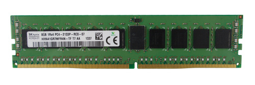 Memory RAM 1x 8GB Hynix ECC REGISTERED DDR4 1Rx4 2133MHz PC4-17000 RDIMM | HMA41GR7MFR4N-TF