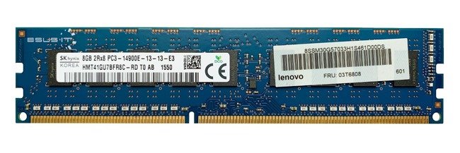 Memory RAM 1x 8GB Hynix ECC UNBUFFERED DDR3 2Rx8 1866MHz PC3-14900 UDIMM | HMT41GU7BFR8C-RD