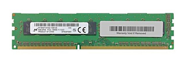 Memory RAM 1x 8GB Micron ECC UNBUFFERED DDR3  1600MHz PC3-12800 UDIMM | MT18KSF1G72AZ-1G6