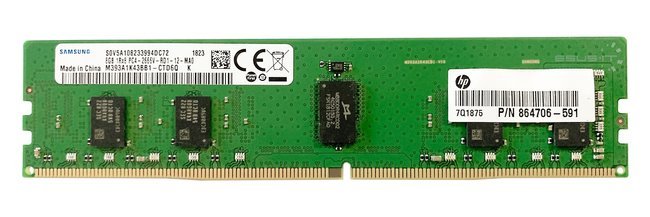 Memory RAM 1x 8GB Samsung ECC REGISTERED DDR4  2666MHZ PC4-21300 RDIMM | M393A1K43BB1-CTD