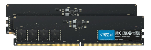 Memory RAM 2x 8GB Crucial NON-ECC UNBUFFERED DDR5 4800MHz PC5-38400 UDIMM | CT2K8G48C40U5