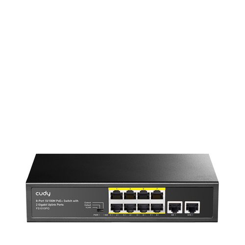 Switch Cudy FS1010PG 8x 100Mb | 2x 1Gb 120 W PoE+